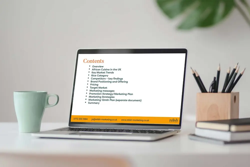 Food business marketing strategy and plans